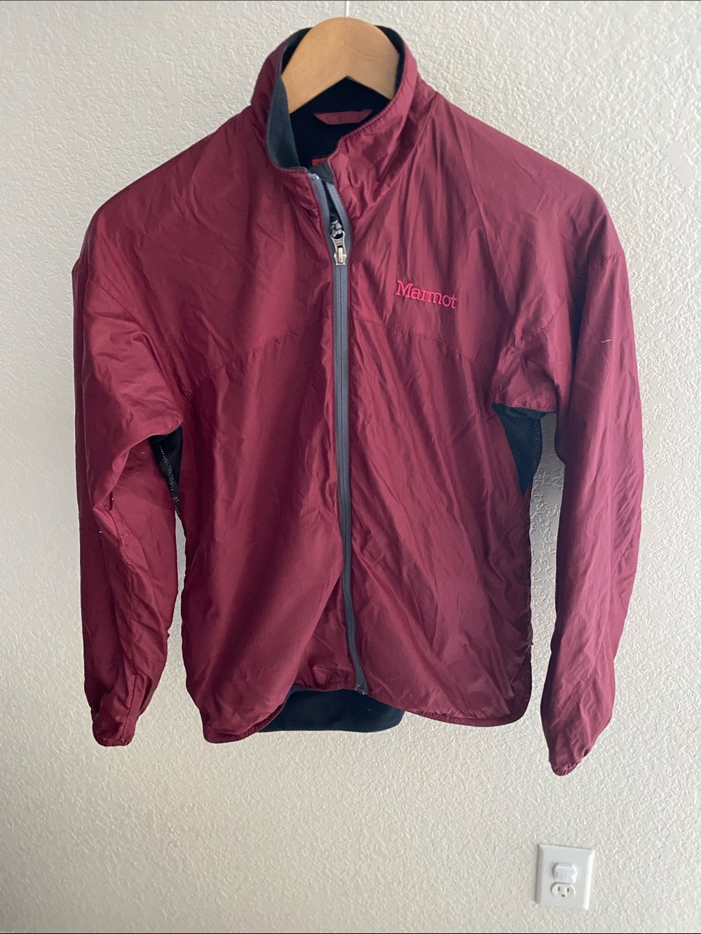 Marmot Wine Red Lightweight Rain Jacket
